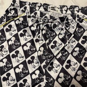 Disney Mickey Mouse Black and White Lounge Pants